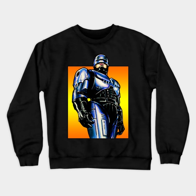 robot cop Crewneck Sweatshirt by sapanaentertainment